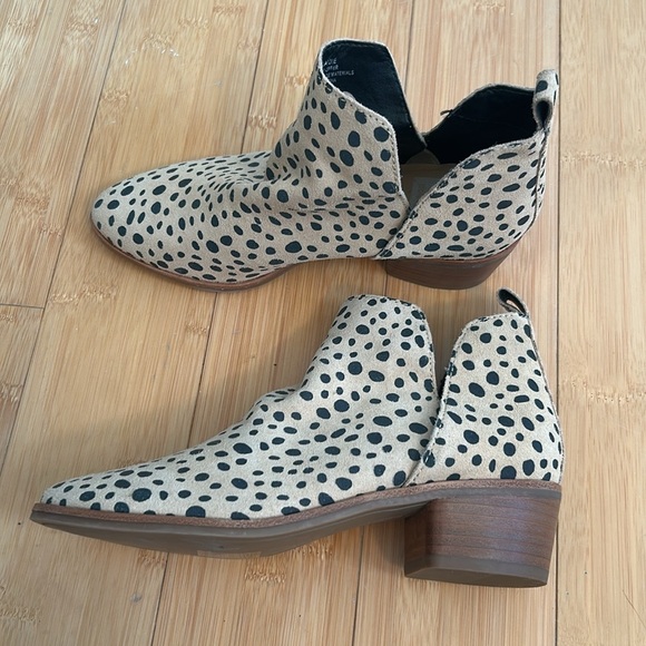 Dolce Vita Kaidie Leather Leopard Low Heel Booties size 6 NWOB - Picture 5 of 8